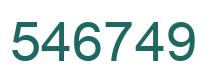 Number 546749 green image