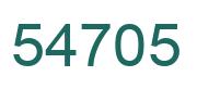 Number 54705 green image