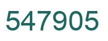 Number 547905 green image