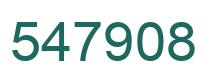 Number 547908 green image