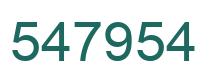 Number 547954 green image