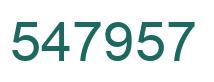 Number 547957 green image