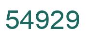 Number 54929 green image