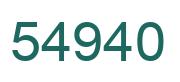 Number 54940 green image