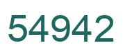 Number 54942 green image