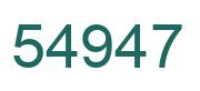 Number 54947 green image
