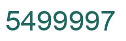 Number 5499997 green image