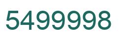 Number 5499998 green image