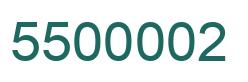 Number 5500002 green image