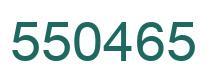 Number 550465 green image
