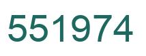 Number 551974 green image