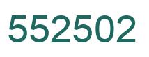 Number 552502 green image