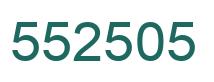 Number 552505 green image