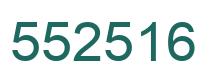 Number 552516 green image