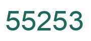 Number 55253 green image