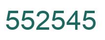 Number 552545 green image