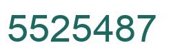 Number 5525487 green image
