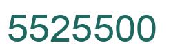 Number 5525500 green image