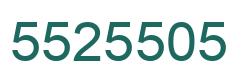 Number 5525505 green image