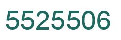 Number 5525506 green image