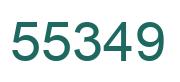 Number 55349 green image