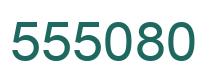 Number 555080 green image