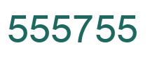 Number 555755 green image