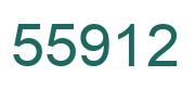 Number 55912 green image