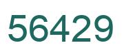 Number 56429 green image