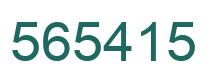 Number 565415 green image