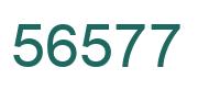 Number 56577 green image
