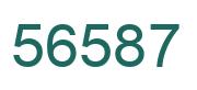 Number 56587 green image