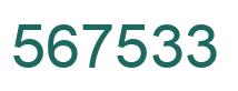 Number 567533 green image