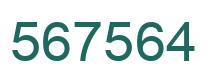 Number 567564 green image