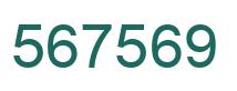 Number 567569 green image