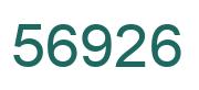 Number 56926 green image