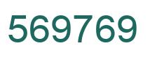 Number 569769 green image