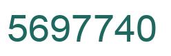 Number 5697740 green image