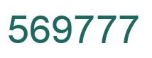 Number 569777 green image