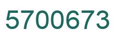 Number 5700673 green image