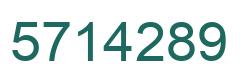 Number 5714289 green image