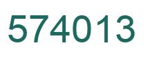 Number 574013 green image