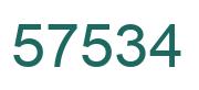 Number 57534 green image