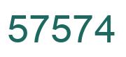 Number 57574 green image