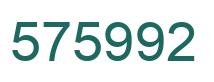Number 575992 green image