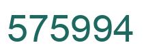 Number 575994 green image