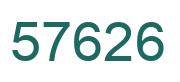 Number 57626 green image