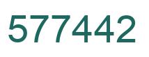 Number 577442 green image