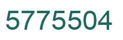 Número 5775504 imagen verde