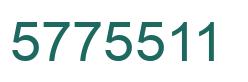Number 5775511 green image